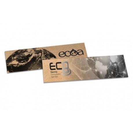 MARCADOR DE PÁGINA KRAFT 250G SEM VERNIZ 153X51 Preto e branco frente e verso - 1000 un.