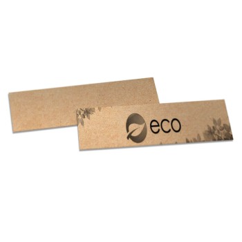 MARCADOR DE PÁGINA KRAFT 250G SEM VERNIZ 153X51 Preto e branco frente - 250 un.