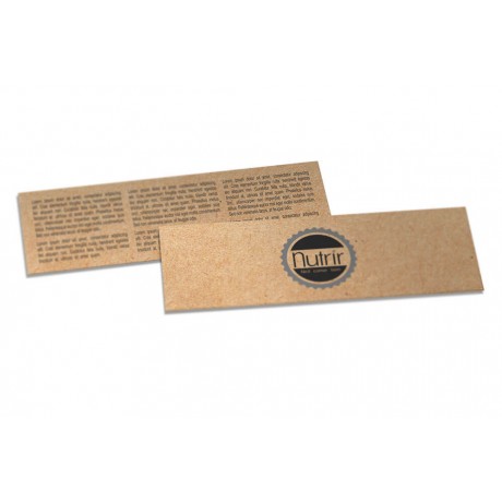 MARCADOR DE PÁGINA KRAFT 250G SEM VERNIZ 273X51 Preto e branco frente e verso - 500 un.