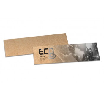 MARCADOR DE PÁGINA KRAFT 250G SEM VERNIZ 273X51 Preto e branco frente - 1000 un.