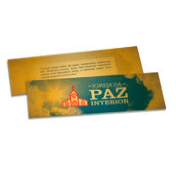 MARCADOR DE PÁGINA PAPEIS ESPECIAIS GOLD MASTER 300G SEM VERNIZ 153X51 Colorido frente e preto e branco verso - 50 un.