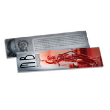 MARCADOR DE PÁGINA PAPEIS ESPECIAIS SILVER LUX 300G SEM VERNIZ 182X51 Colorido frente e preto e branco verso - 250 un.
