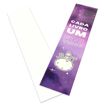 MARCADOR DE PÁGINA SUPREMO 250G VERNIZ UV TOTAL FRENTE 273X51MM Colorido frente - 500 un.