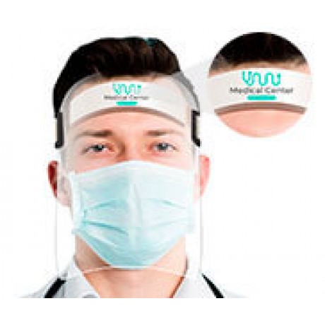 MÁSCARAS DE PREVENÇÃO PERSONALIZADAS PROTETOR FACIAL FACE SHIELD Colorido frente - 5 un.