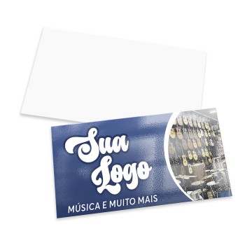 MINI CARTÃO COUCHÊ 250G VERNIZ UV TOTAL FRENTE 80X40MM Colorido frente - 1000 un.