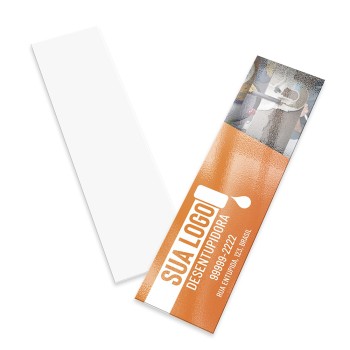 MINI CARTÃO COUCHÊ 300G VERNIZ UV TOTAL FRENTE 91X26MM Colorido frente - 1000 un.