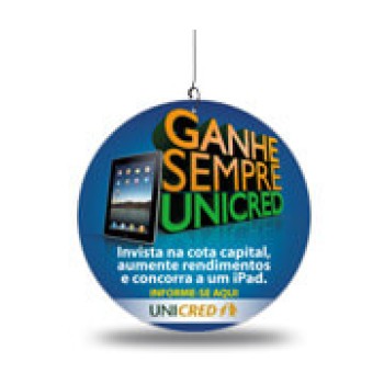 MÓBILE PVC 0,50MM PREMIUM BRANCO MODELO REDONDO 150X150MM Colorido frente - 12 un.