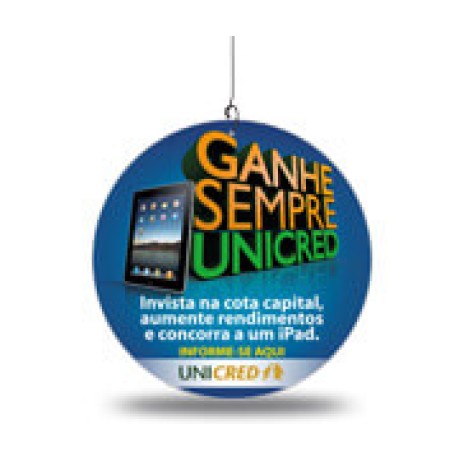 MÓBILE PVC 0,50MM PREMIUM BRANCO MODELO REDONDO 150X150MM Colorido frente - 12 un.