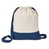 SACOCHILA PADRÃO ALGODÃO MODELO ROMFORD 180G NATURAL CLARA E AZUL MARINHO 1 un.