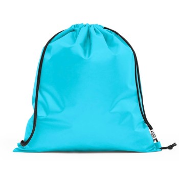 PRODUTOS SEM PERSONALIZAÇÃO BOLSAS, MOCHILAS E SACOCHILAS SACOCHILA RPET MODELO PEMBA 190T AZUL CLARA 1 un.