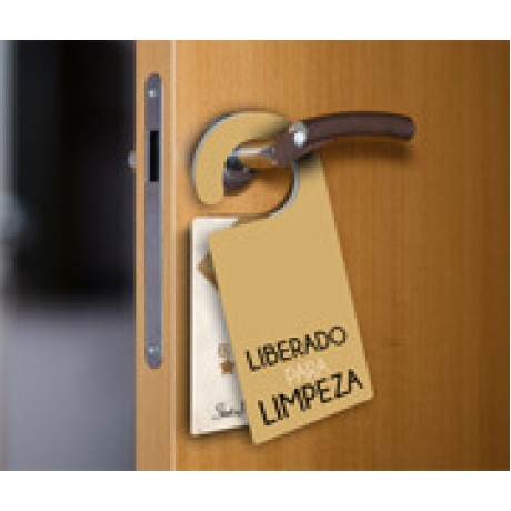 NÃO PERTURBE COM ALÇA COUCHÊ 300G SEM LAMINAÇÃO E SEM VERNIZ SEM VERNIZ Colorido frente e verso - 50 un.