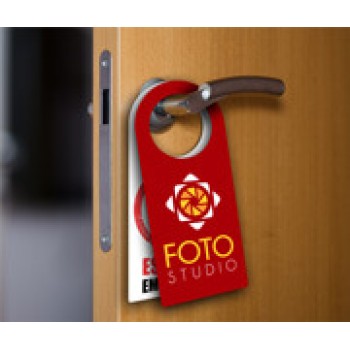 NÃO PERTURBE COM FURO COUCHÊ 300G SEM LAMINAÇÃO E SEM VERNIZ SEM VERNIZ Colorido frente e verso - 50 un.