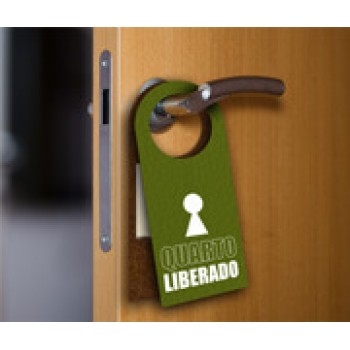 NÃO PERTURBE COM FURO COUCHÊ 300G SEM LAMINAÇÃO E SEM VERNIZ SEM VERNIZ Colorido frente e verso - 250 un.