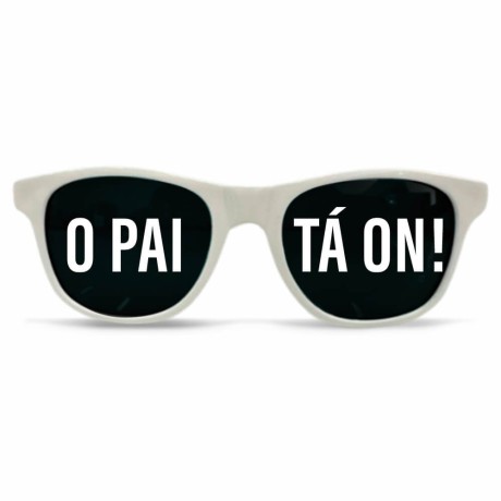 ÓCULOS PERSONALIZADOS PLÁSTICO MODELO RAYBAN BRANCO Preto e branco frente - 100 un.