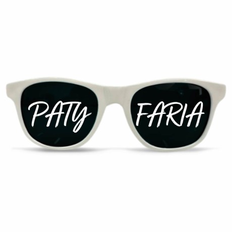 ÓCULOS PERSONALIZADOS PLÁSTICO MODELO RAYBAN BRANCO Preto e branco frente - 10 un.