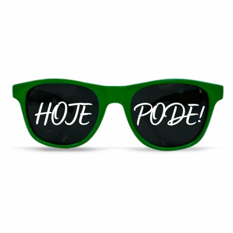 ÓCULOS PERSONALIZADOS PLÁSTICO MODELO RAYBAN VERDE Preto e branco frente - 50 un.