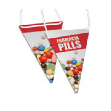 OFERTAS DE NATAL BANDEIROLAS Colorido frente e verso - 150 un.