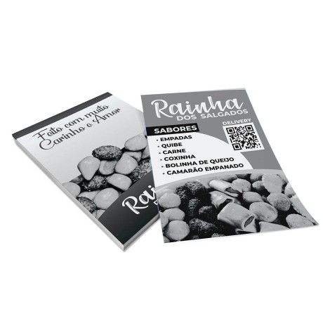 PANFLETOS, FLYERS E FOLHETOS APERGAMINHADO  75G 150X105MM Preto e branco frente e verso - 1000 un.