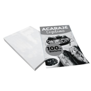 PANFLETOS, FLYERS E FOLHETOS APERGAMINHADO  75G 150X105MM Preto e branco frente - 2500 un.