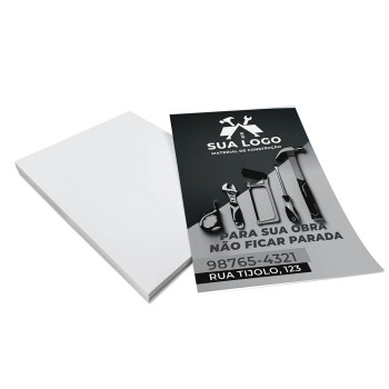 PANFLETOS, FLYERS E FOLHETOS APERGAMINHADO  75G 150X210MM Preto e branco frente - 1000 un.