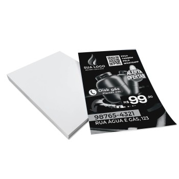 PANFLETOS, FLYERS E FOLHETOS APERGAMINHADO  75G 150X210MM Preto e branco frente - 2500 un.