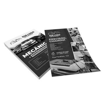 PANFLETOS, FLYERS E FOLHETOS APERGAMINHADO  75G 300X210MM Preto e branco frente e verso - 1000 un.