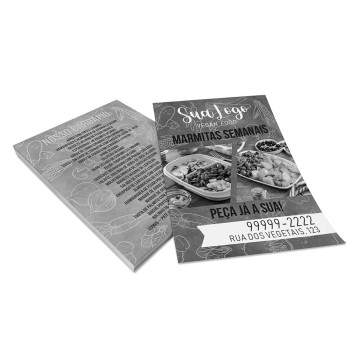 PANFLETOS, FLYERS E FOLHETOS APERGAMINHADO  75G 300X210MM Preto e branco frente e verso - 500 un.