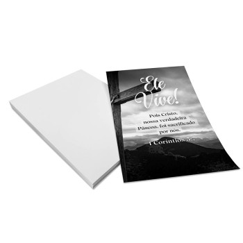 PANFLETOS, FLYERS E FOLHETOS APERGAMINHADO  75G 300X210MM Preto e branco frente - 2500 un.