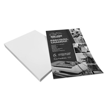 PANFLETOS, FLYERS E FOLHETOS APERGAMINHADO  75G 300X210MM Preto e branco frente - 1000 un.