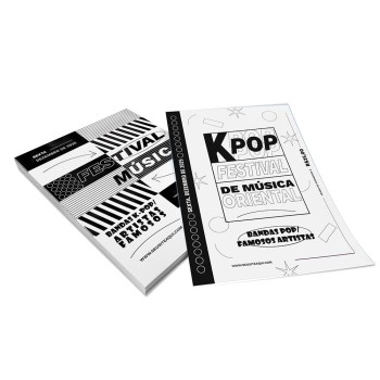 PANFLETOS, FLYERS E FOLHETOS APERGAMINHADO  75G 300X420MM Preto e branco frente e verso - 1000 un.