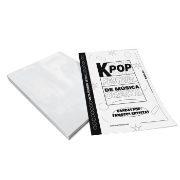 PANFLETOS, FLYERS E FOLHETOS APERGAMINHADO  75G 300X420MM Preto e branco frente - 1000 un.