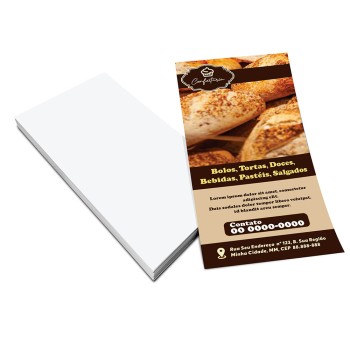 PANFLETOS, FLYERS E FOLHETOS APERGAMINHADO 180G 100X210MM Colorido frente - 1000 un.