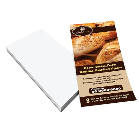 PANFLETOS, FLYERS E FOLHETOS APERGAMINHADO 180G 100X210MM Colorido frente - 1000 un.