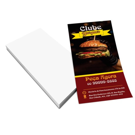 PANFLETOS, FLYERS E FOLHETOS APERGAMINHADO 180G 100X210MM Colorido frente - 100 un.