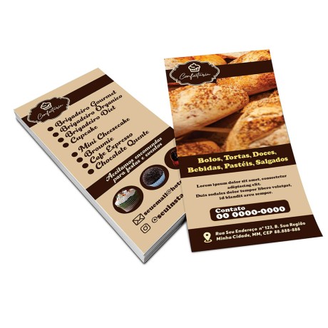 PANFLETOS, FLYERS E FOLHETOS APERGAMINHADO 180G 100X210MM Colorido frente e verso - 1000 un.