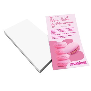 PANFLETOS, FLYERS E FOLHETOS APERGAMINHADO 180G 100X210MM Colorido frente - 250 un.