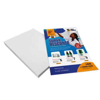 PANFLETOS, FLYERS E FOLHETOS APERGAMINHADO 180G 150X105MM Colorido frente - 250 un.