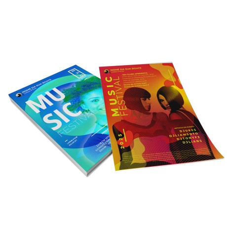 PANFLETOS, FLYERS E FOLHETOS APERGAMINHADO 180G 150X105MM Colorido frente e verso - 500 un.