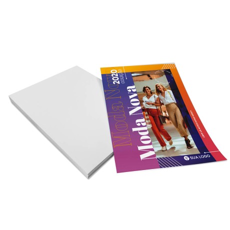 PANFLETOS, FLYERS E FOLHETOS APERGAMINHADO 180G 150X105MM Colorido frente - 100 un.