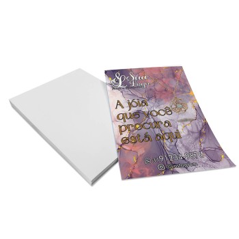 PANFLETOS, FLYERS E FOLHETOS APERGAMINHADO 180G 150X210MM Colorido frente - 50 un.