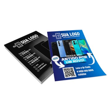 PANFLETOS, FLYERS E FOLHETOS APERGAMINHADO 180G 150X210MM Colorido frente e preto e branco verso - 100 un.