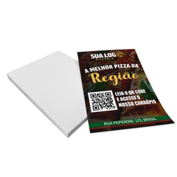 PANFLETOS, FLYERS E FOLHETOS APERGAMINHADO 180G 300X210MM Colorido frente - 50 un.