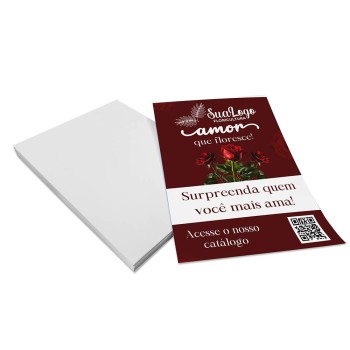 PANFLETOS, FLYERS E FOLHETOS APERGAMINHADO 180G 300X210MM Colorido frente - 1000 un.