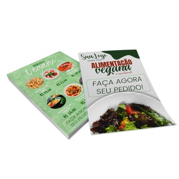 PANFLETOS, FLYERS E FOLHETOS APERGAMINHADO 180G 300X210MM Colorido frente e verso - 250 un.