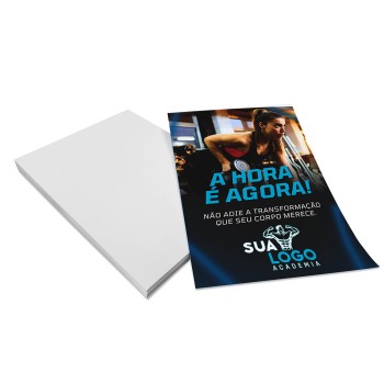 PANFLETOS, FLYERS E FOLHETOS APERGAMINHADO 180G 300X210MM Colorido frente - 500 un.