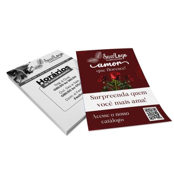 PANFLETOS, FLYERS E FOLHETOS APERGAMINHADO 180G 300X210MM Colorido frente e preto e branco verso - 1000 un.