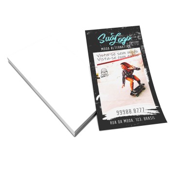 PANFLETOS, FLYERS E FOLHETOS APERGAMINHADO 240G 100X210MM Colorido frente - 100 un.