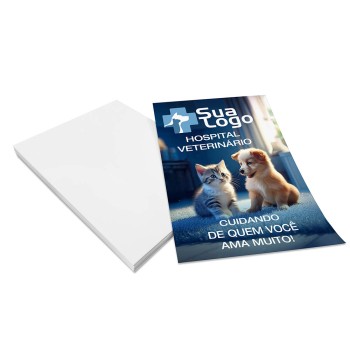 PANFLETOS, FLYERS E FOLHETOS APERGAMINHADO 240G 150X105MM Colorido frente - 250 un.