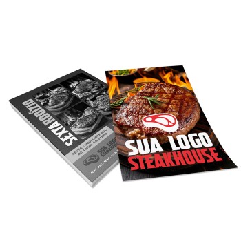 PANFLETOS, FLYERS E FOLHETOS APERGAMINHADO 240G 150X105MM Colorido frente e preto e branco verso - 50 un.