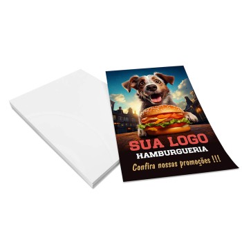 PANFLETOS, FLYERS E FOLHETOS APERGAMINHADO 240G 150X210MM Colorido frente - 250 un.